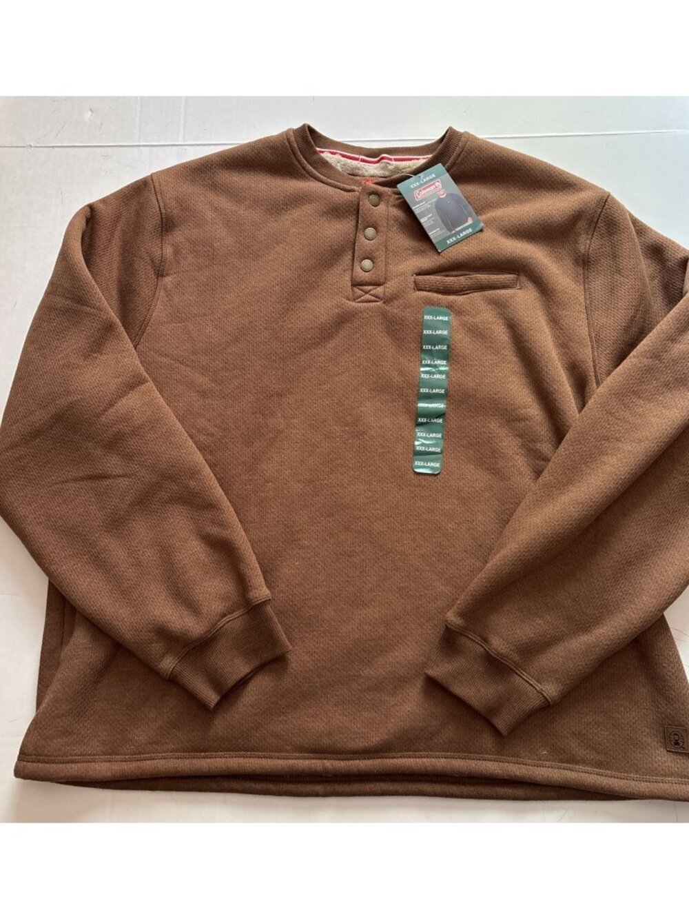 Coleman 3XL Tan Sherpa Lined Henley NWT Workwear